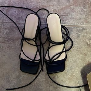 Lace up heels size 7 never worn